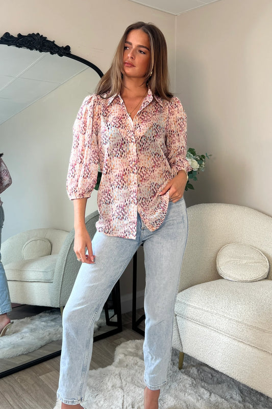 Abby Puff Sleeve Shirt Blouse