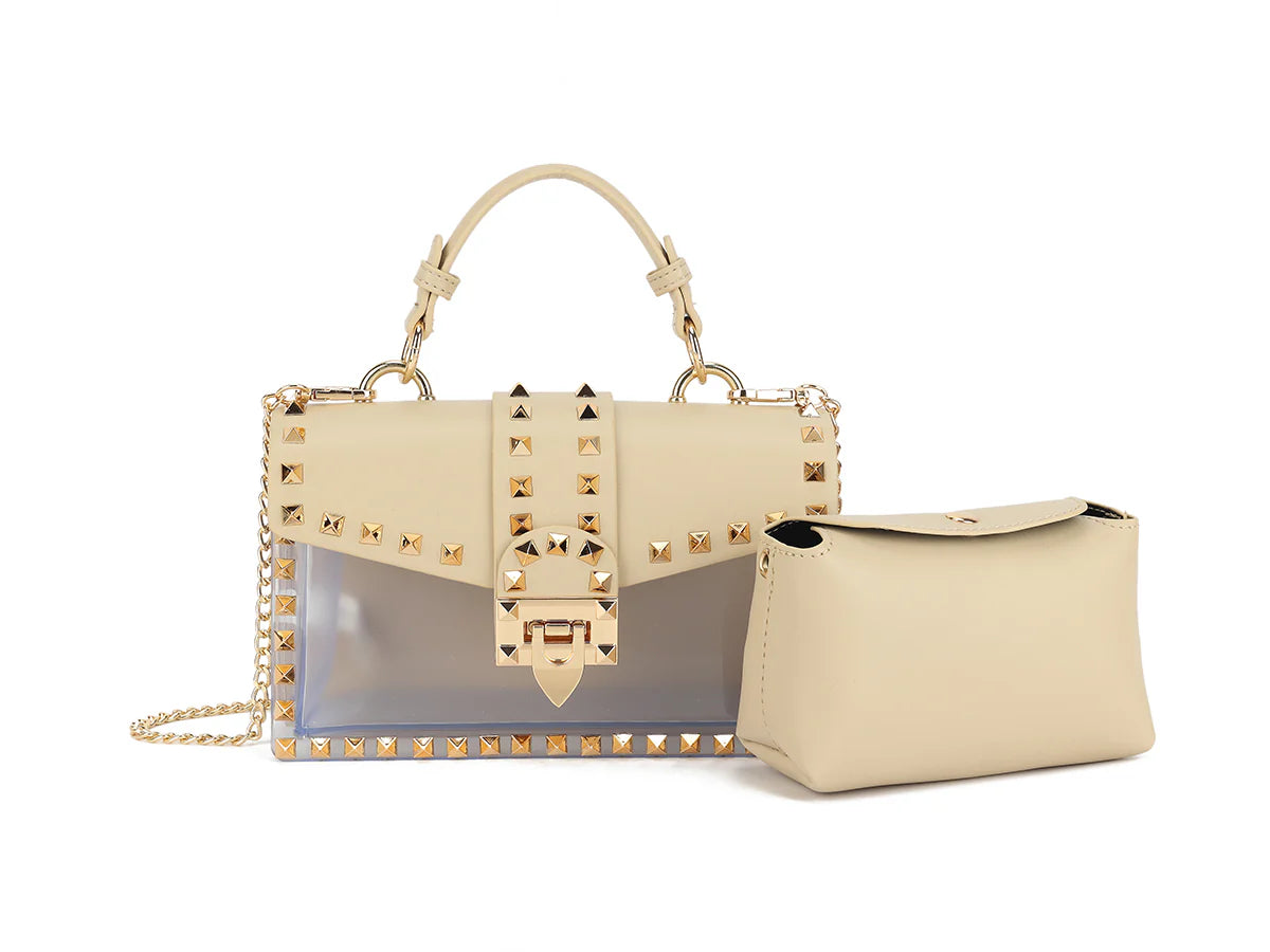 Emily Studded Clear Handbag