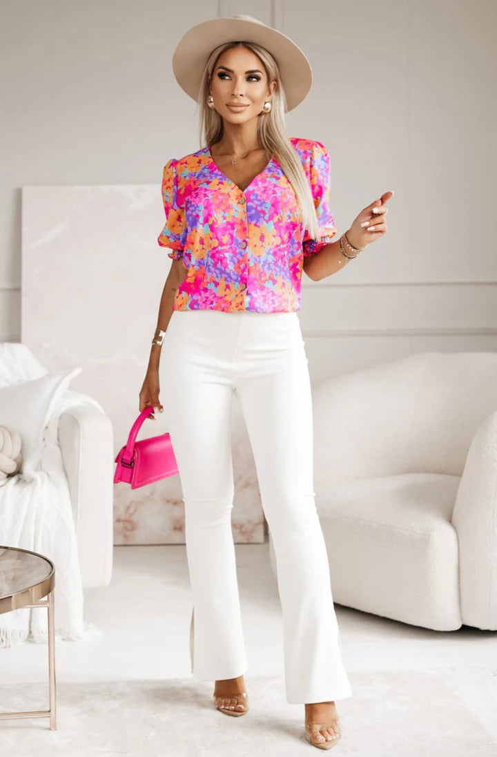 Nadine Floral Print Blouse