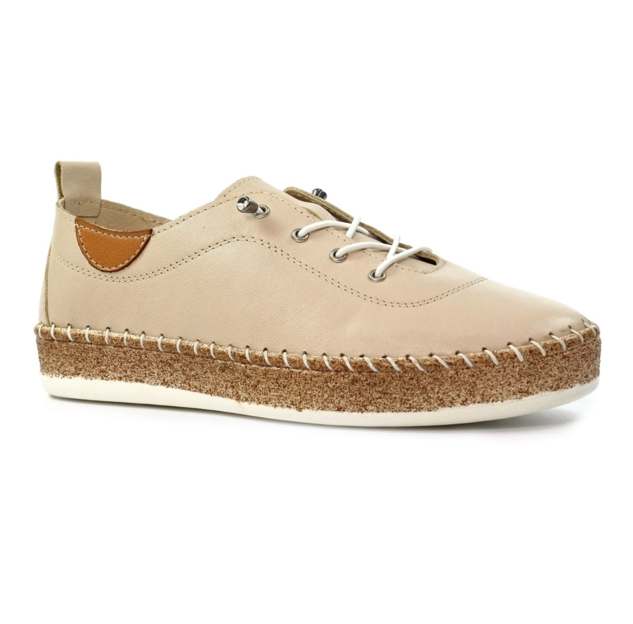 Lunar Evie Leather Plimsole