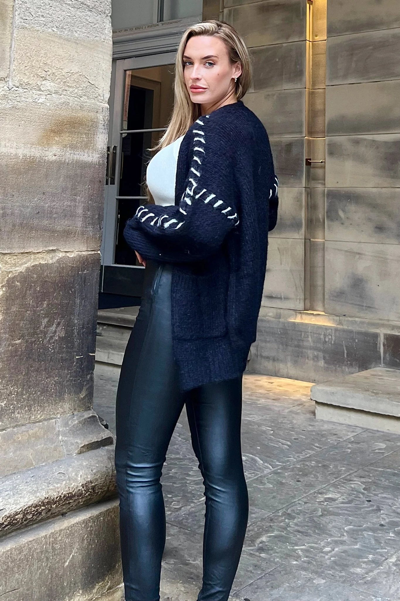 Ailsa Stitched Sleeve Cardigan