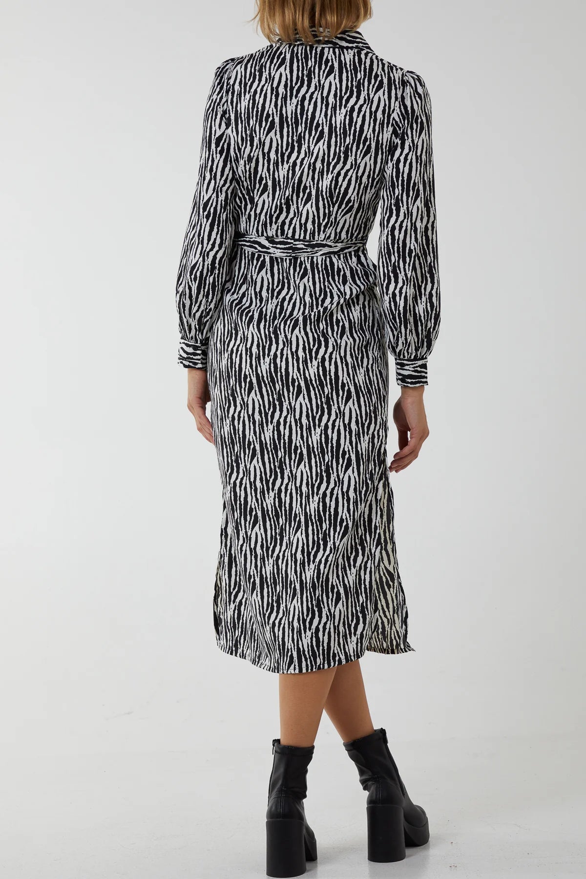Stevie Zebra Shirt Dress