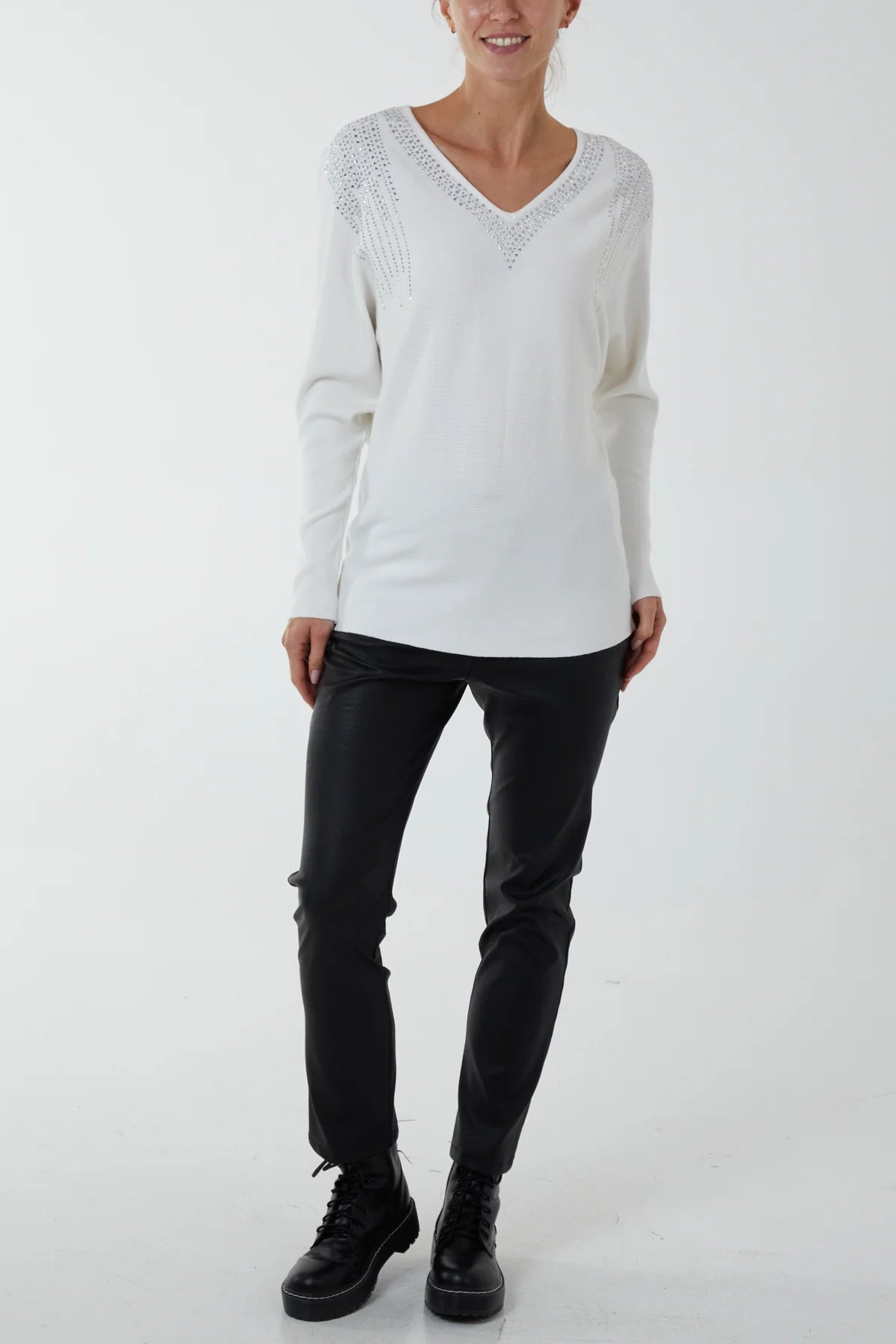 Selena Diamanté Batwing Jumper