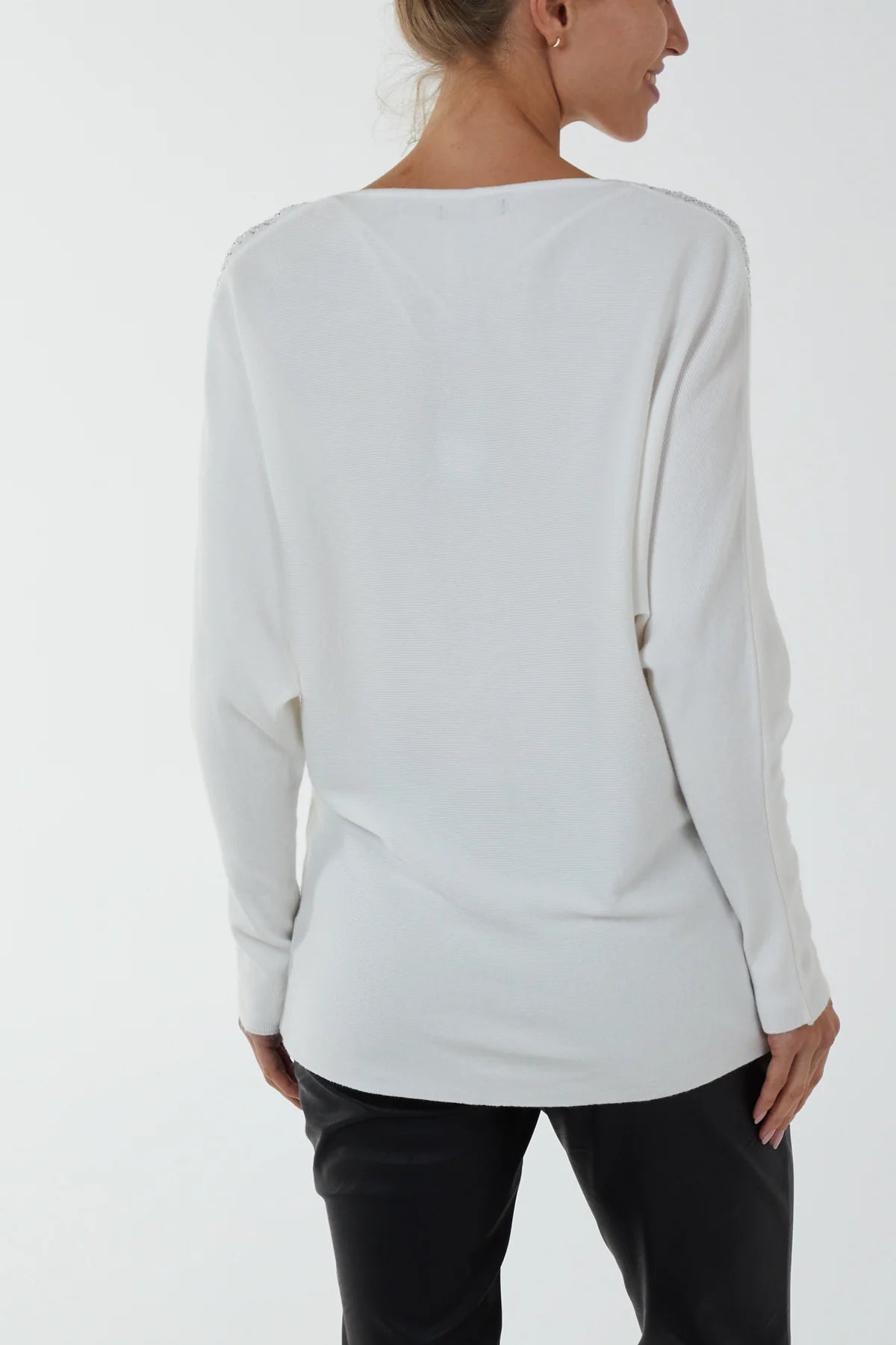 Selena Diamanté Batwing Jumper