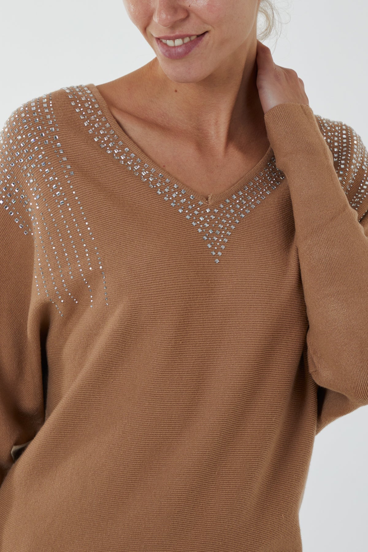 Selena Diamanté Batwing Jumper