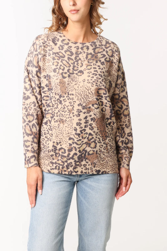 Farrah Animal Print Jumper