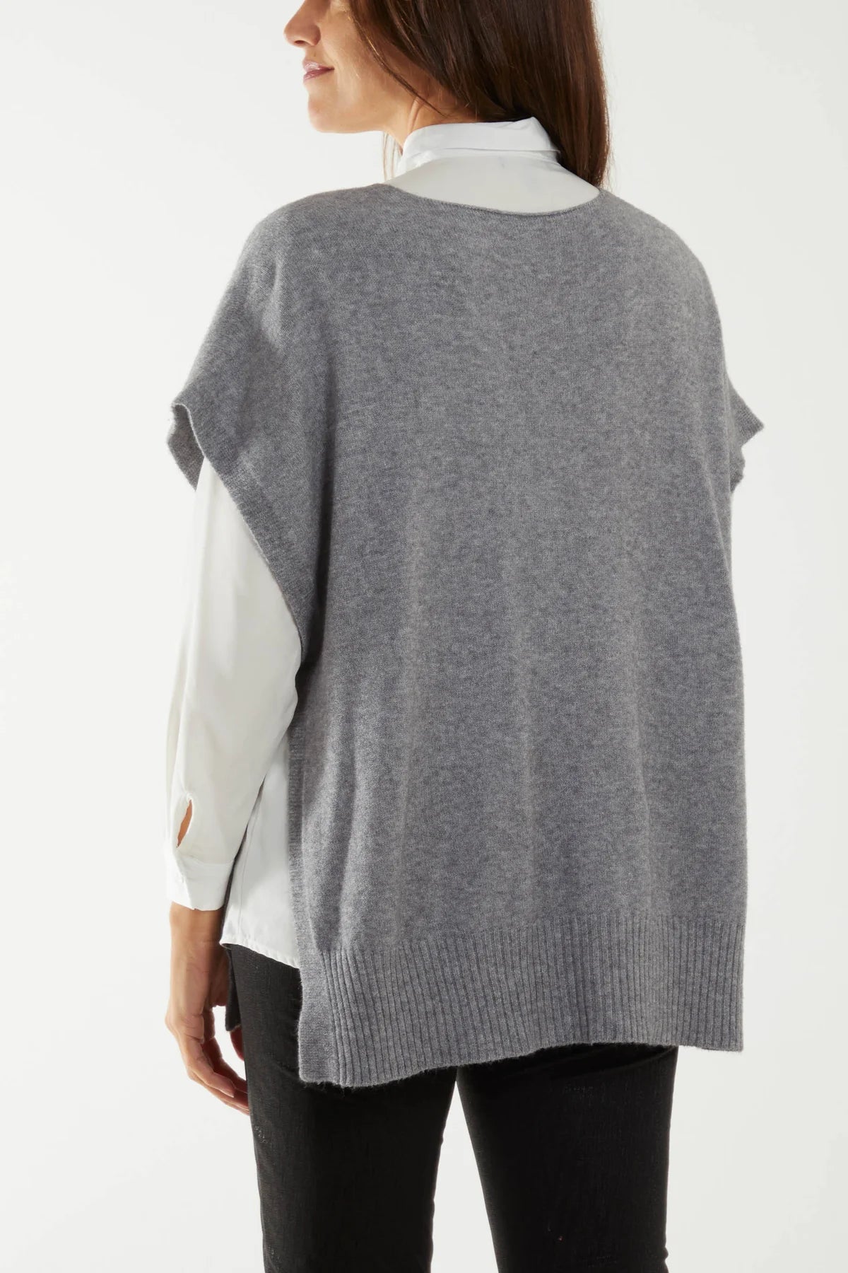 Dixie V-Neck Side Spilt Knit