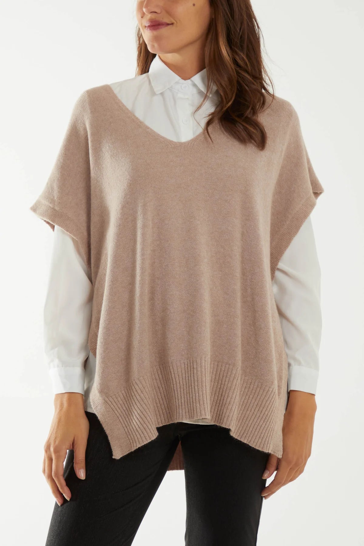 Dixie V-Neck Side Spilt Knit