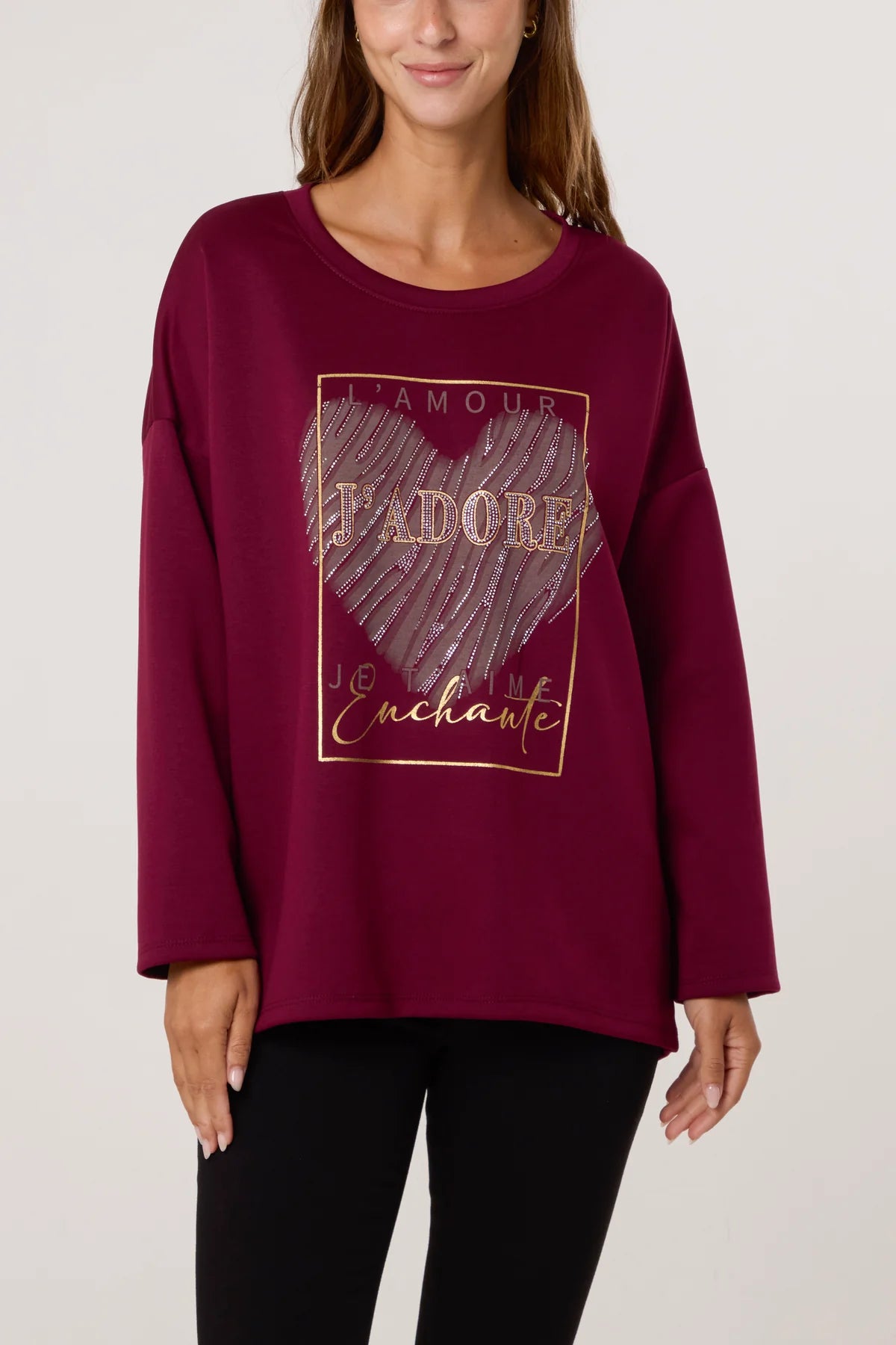 Jax J’adore Diamante Sweatshirt
