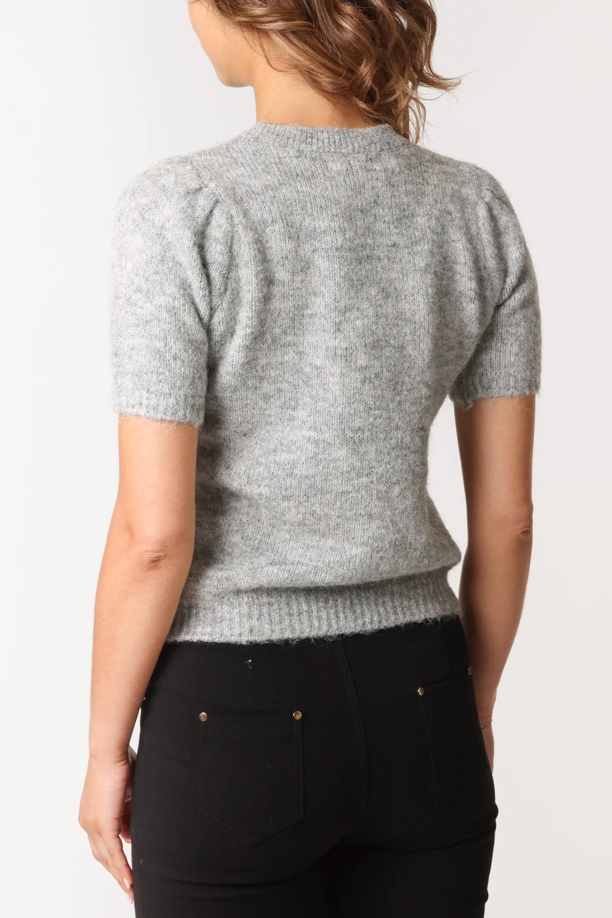Simone Short Sleeve Embellished Jumper