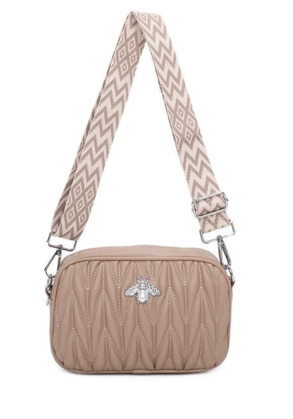 Bee Quilted Cross Body Bag - New Colours