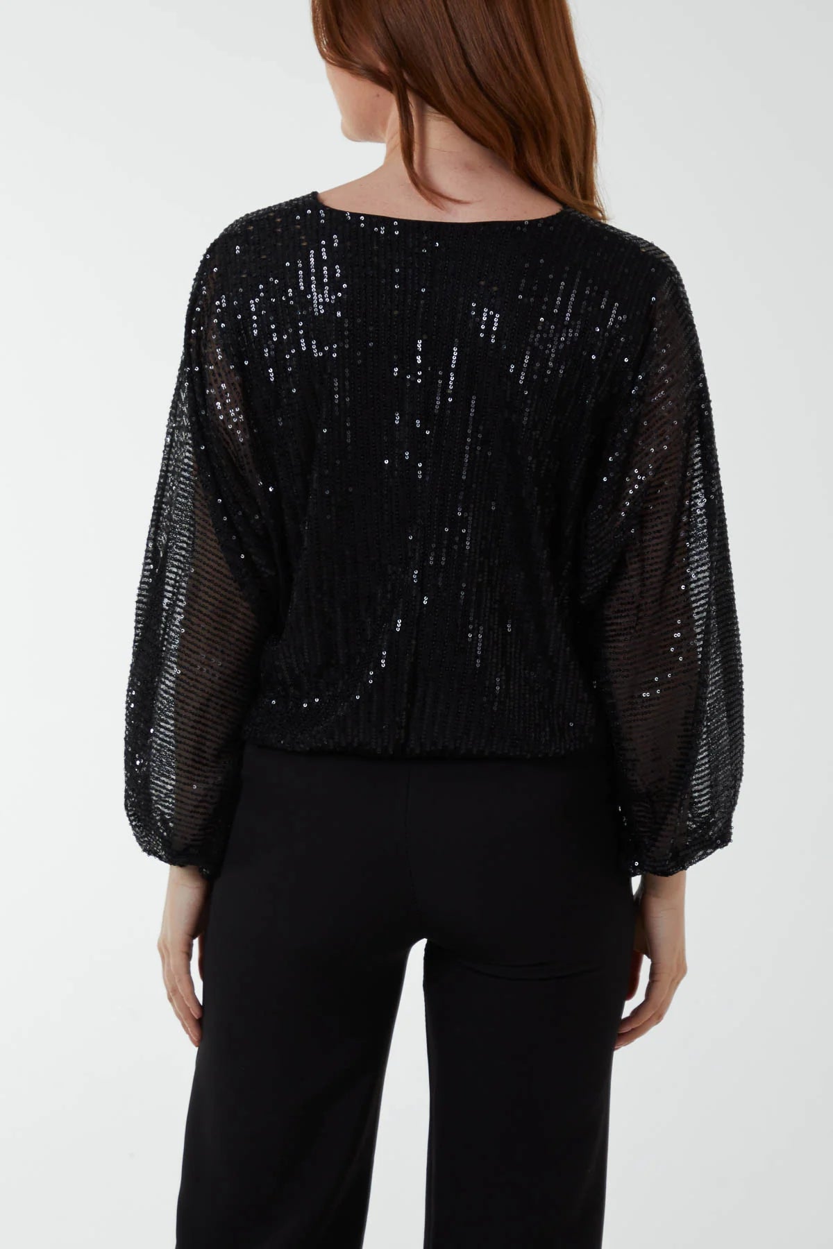 Katie Sequin V-neck Blouse