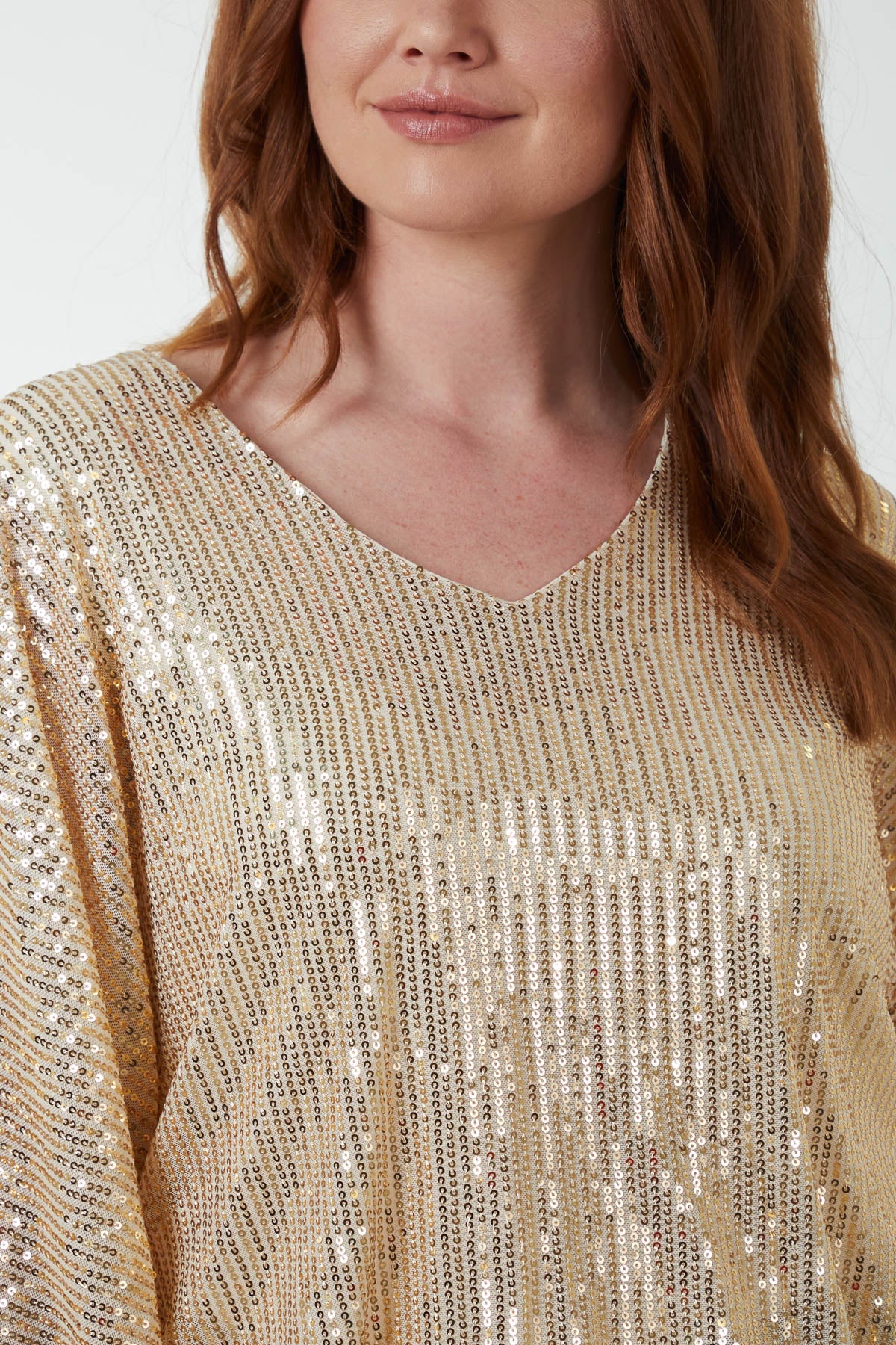 Katie Sequin V-neck Blouse