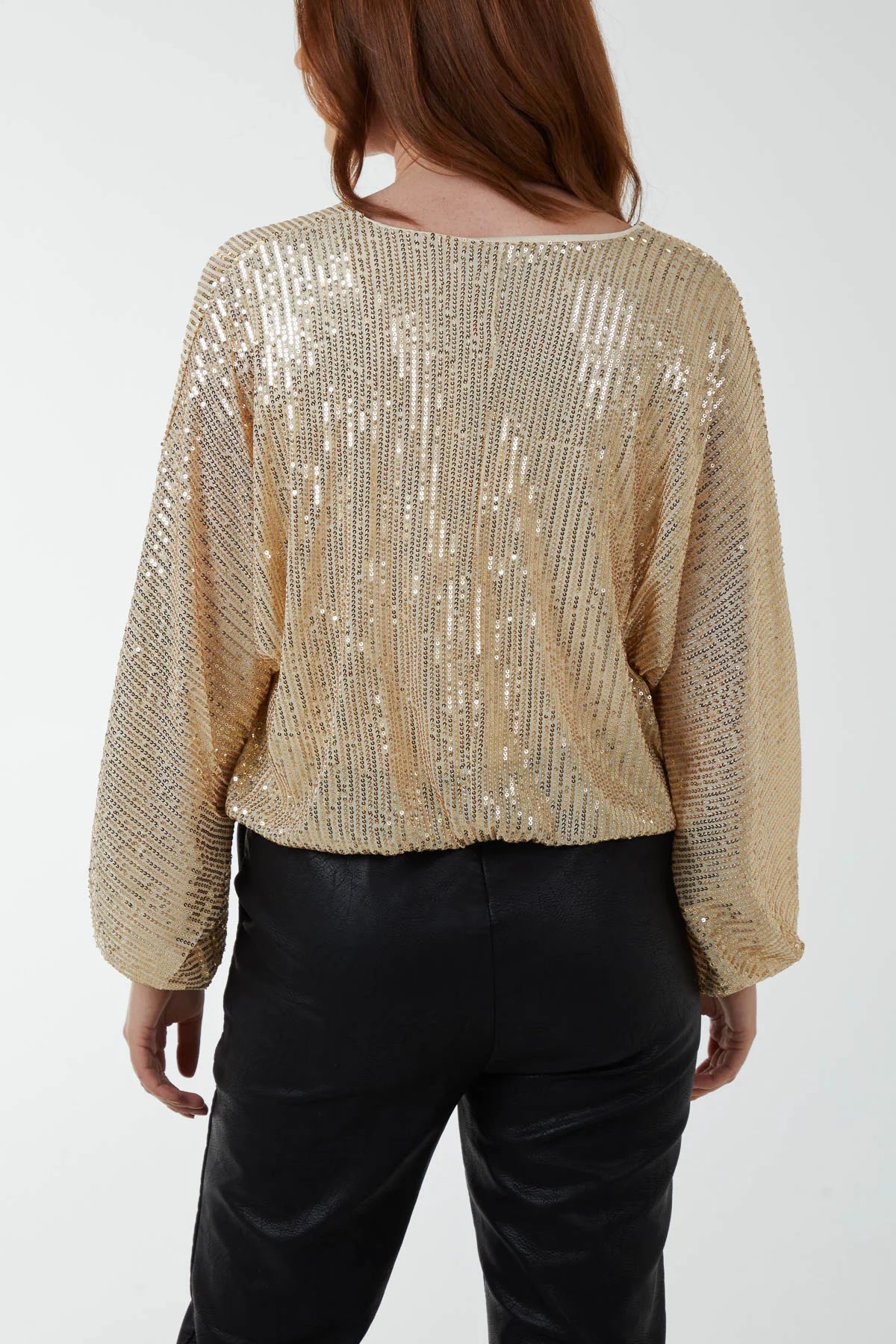 Katie Sequin V-neck Blouse