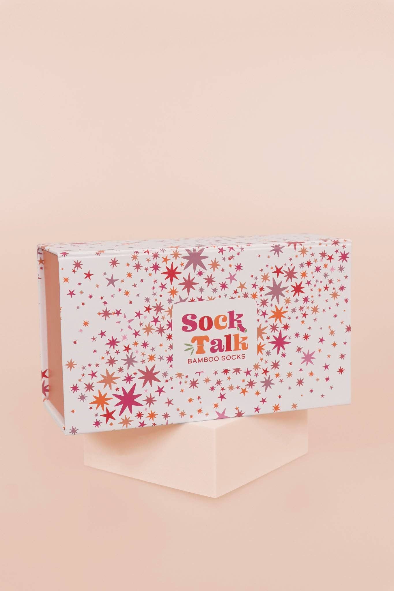 Star Cluster Print Sock Talk Gift Box (As Single Box)