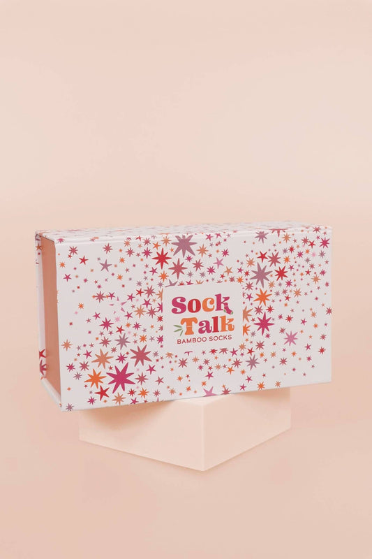 Star Cluster Print Sock Talk Gift Box (As Single Box)