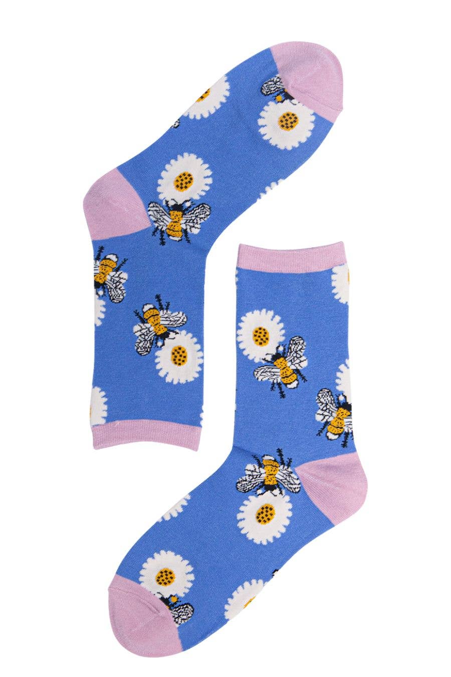 Womens Bamboo Bee Socks Sunflower Bumblebee Ankle Socks